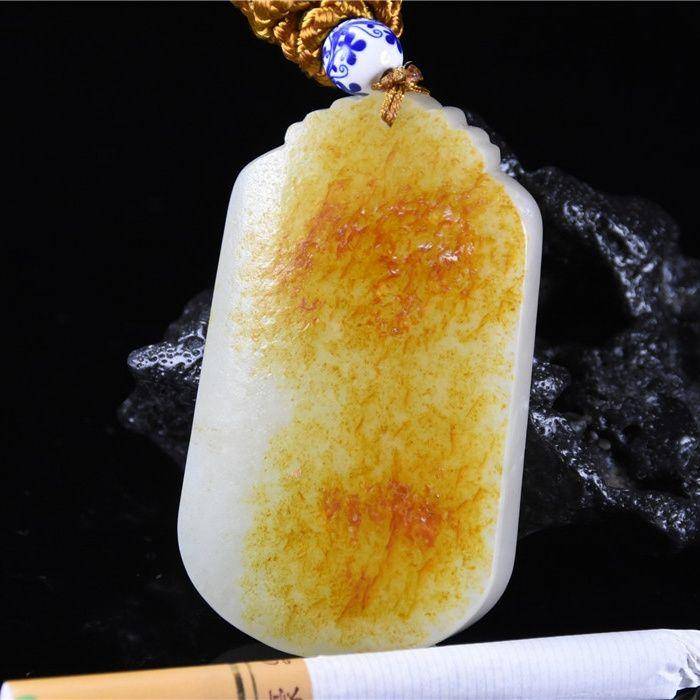 和田玉 籽玉 大慈悲观音 普渡众生 厚重大气 背满皮图7