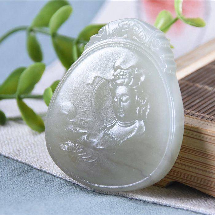 和田玉 大慈悲观音 普渡众生 细腻图4