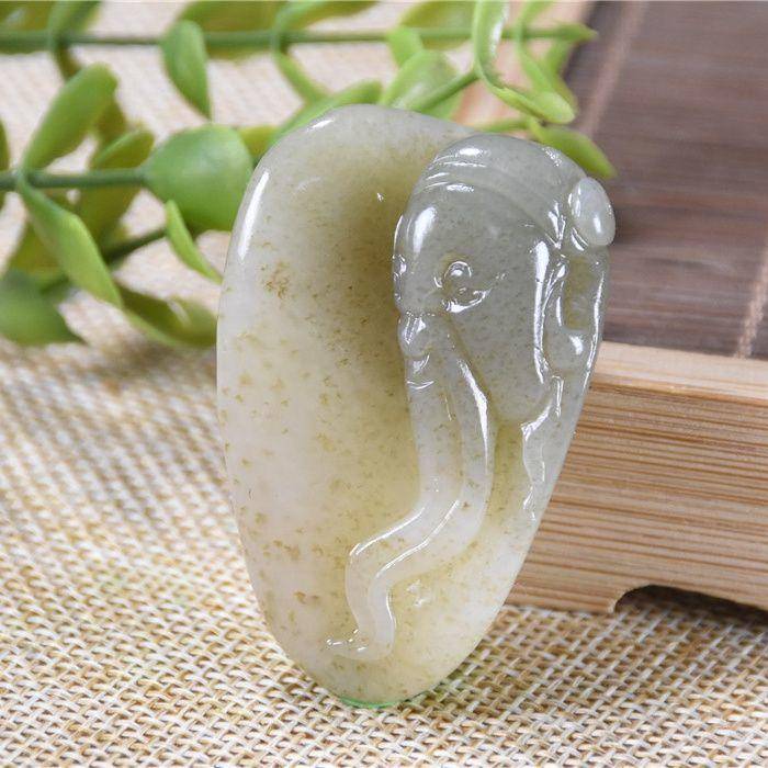 和田玉 带翠 寿星公图3