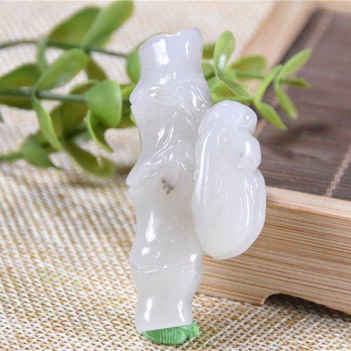 和田玉 金蝉福竹 节节高升 一鸣惊人图4