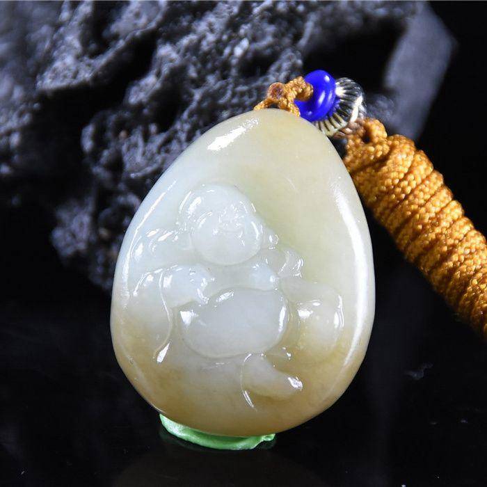 和田玉 欢喜佛 佛引福来 细腻图4