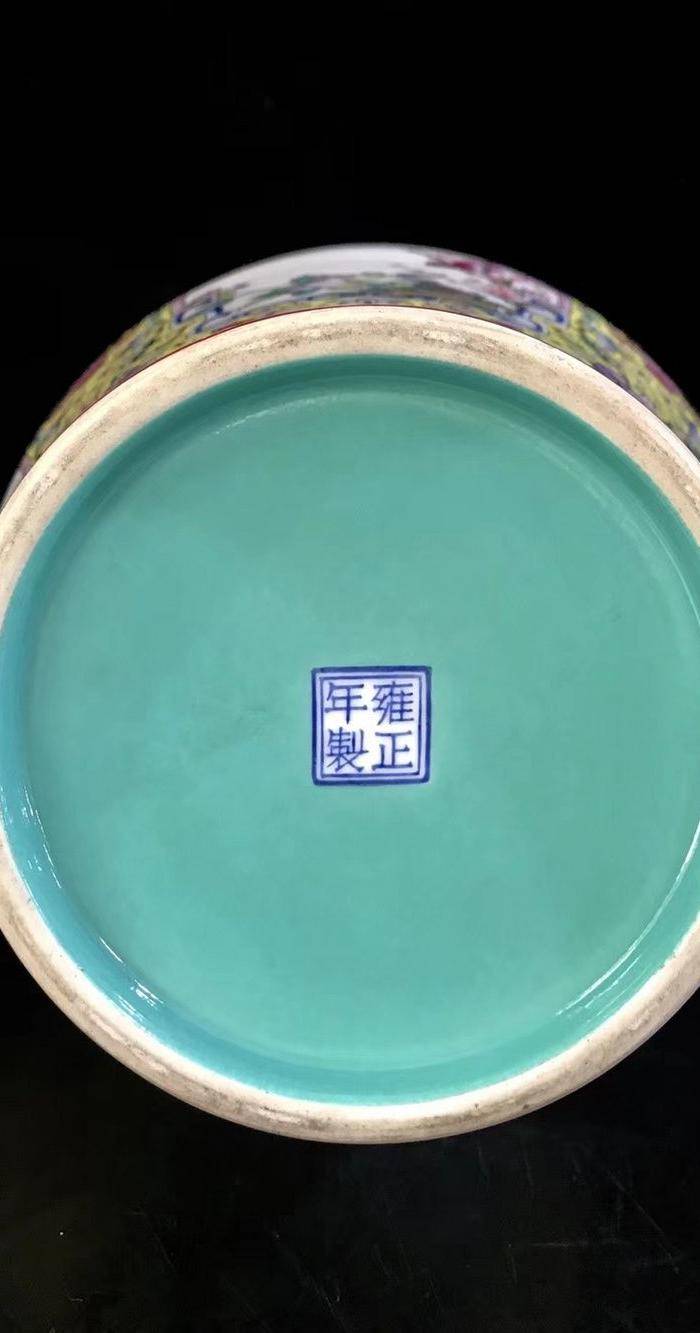 精品本金珐琅彩开窗四季花鸟纹双龙汲水尊一对图9
