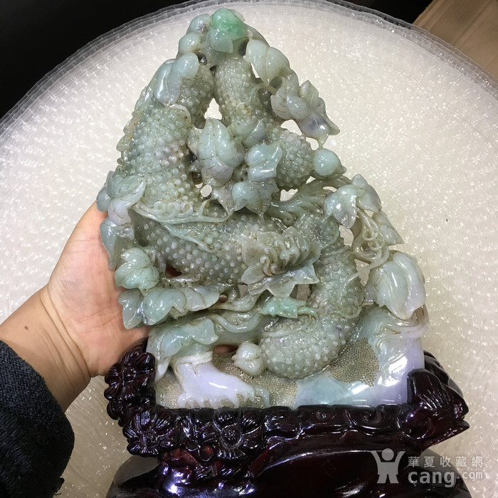 联盟 创汇期翡翠缠枝黄瓜大摆件 飞黄腾达