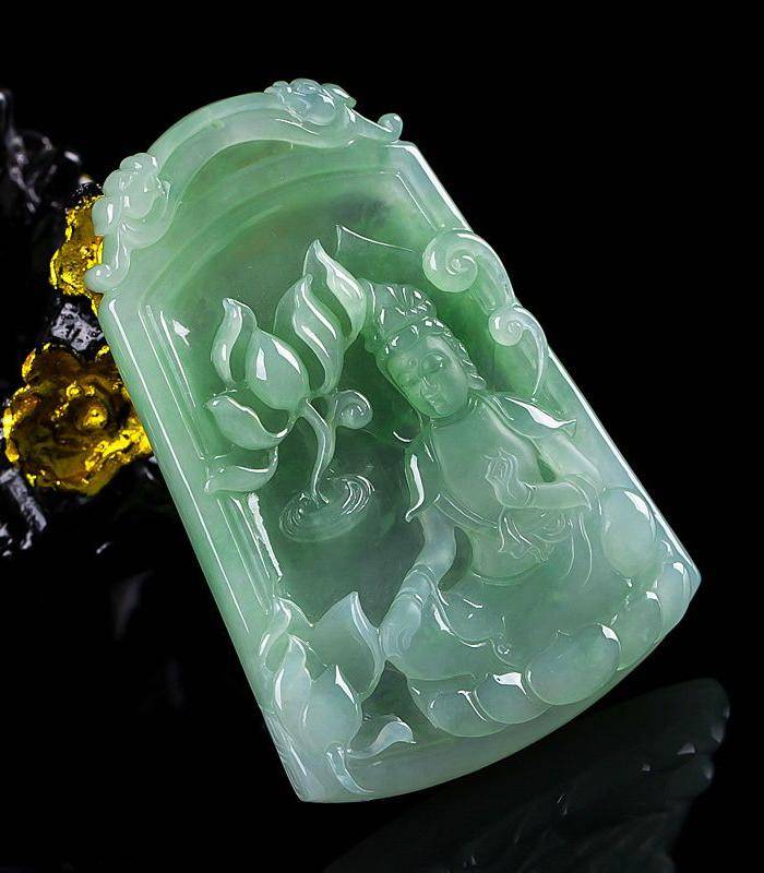 自然光实拍!天然A货好种绿观音图2