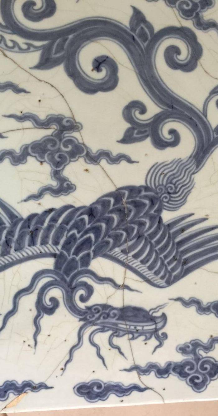 欧洲回流青花凤凰地砖图2