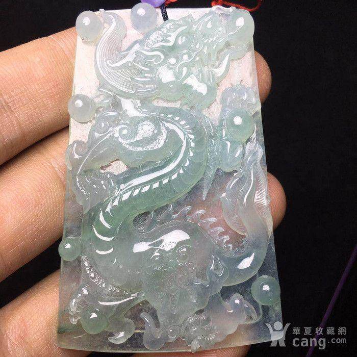 压轴 收藏级玻璃种翡翠A货龙牌图3