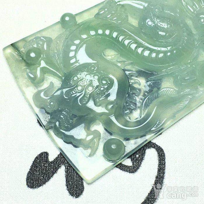 压轴 收藏级玻璃种翡翠A货龙牌图5