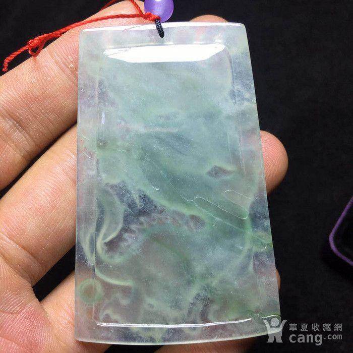 压轴 收藏级玻璃种翡翠A货龙牌图4