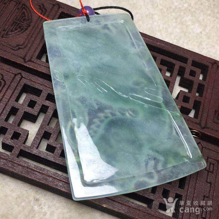 压轴 收藏级玻璃种翡翠A货龙牌图2