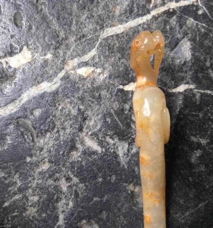 明代白玉龙簪图4