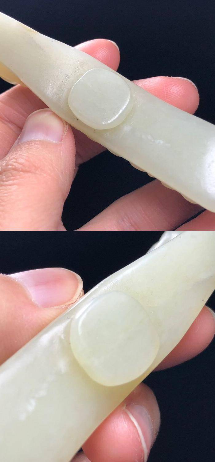 精品 回流 收藏级 和田白玉龙钩一件图10