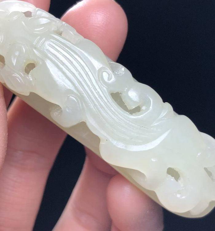 精品 回流 收藏级 和田白玉龙钩一件图8