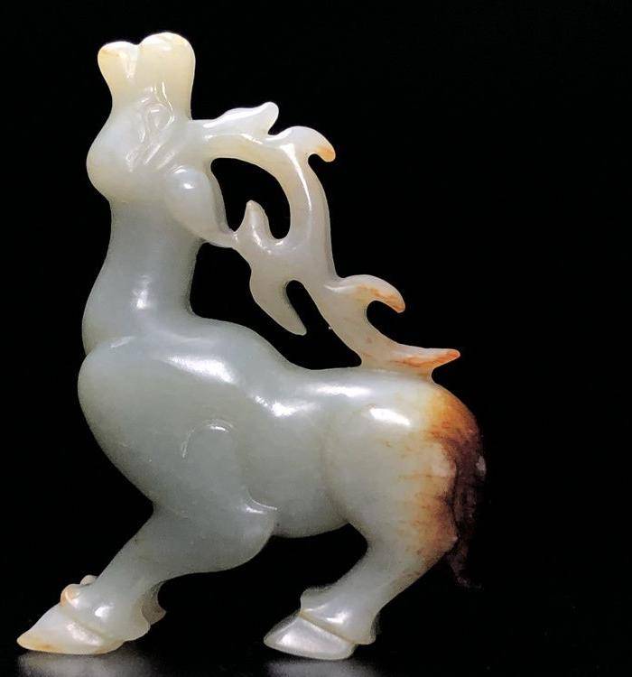 精品 回流旧藏 明代和田玉鹿一件图7