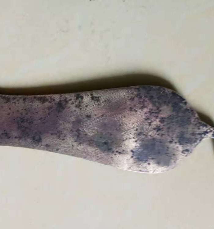清铜刻花账钩一个图5