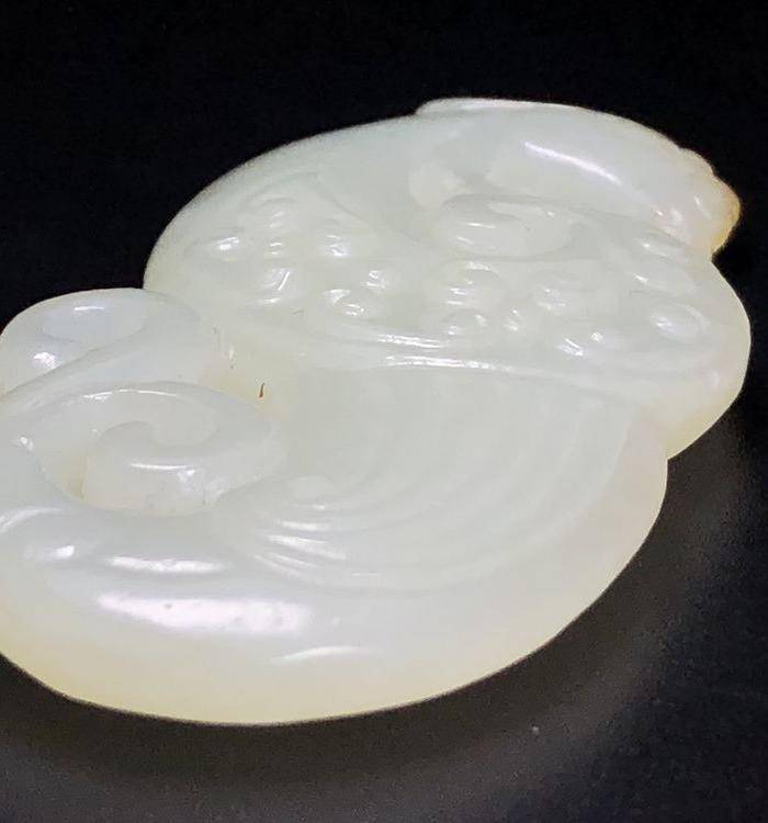 精品 清代老和田白玉凤凰玉佩图2