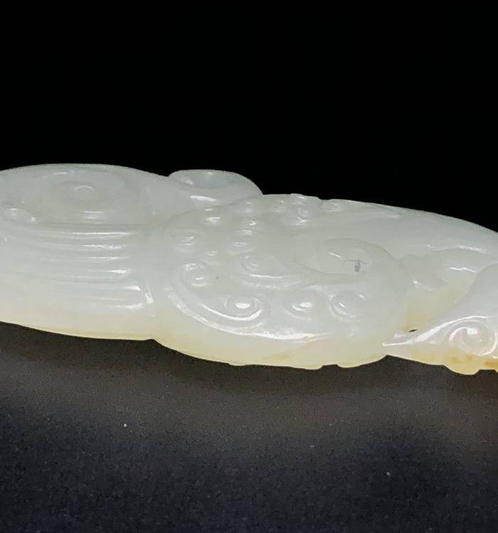 精品 清代老和田白玉凤凰玉佩图4