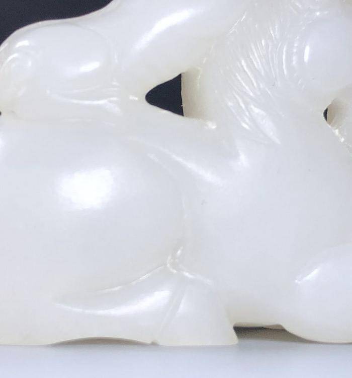 精品 收藏级回流重器 清代老和田白玉马上封侯图6