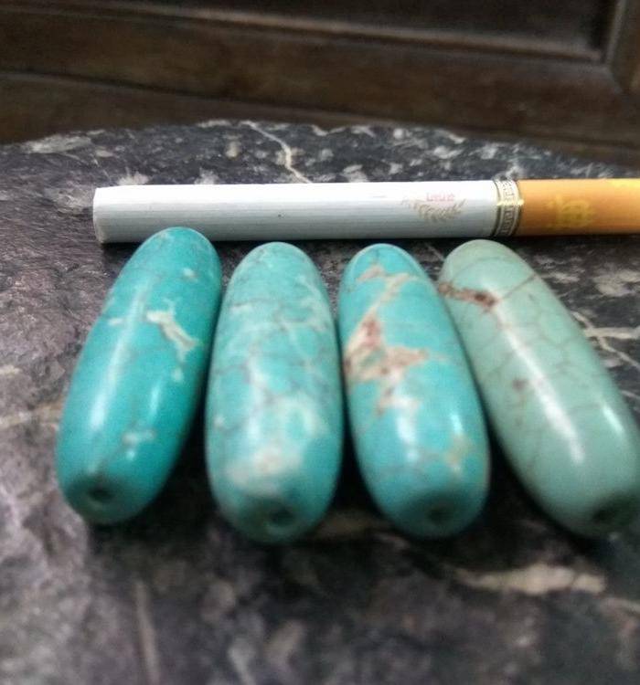 天然 老松石古珠图6
