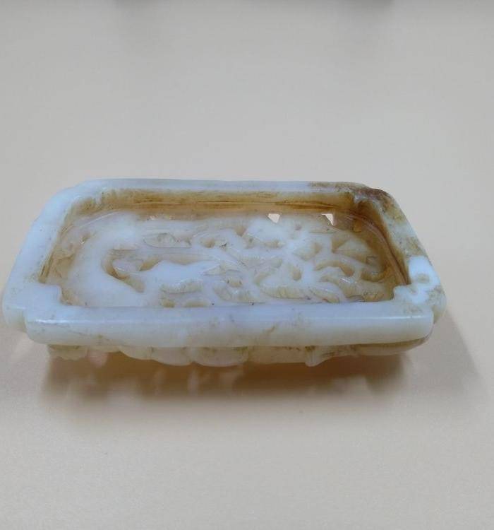 文物商店旧藏 春水龙纹玉瓦子图4
