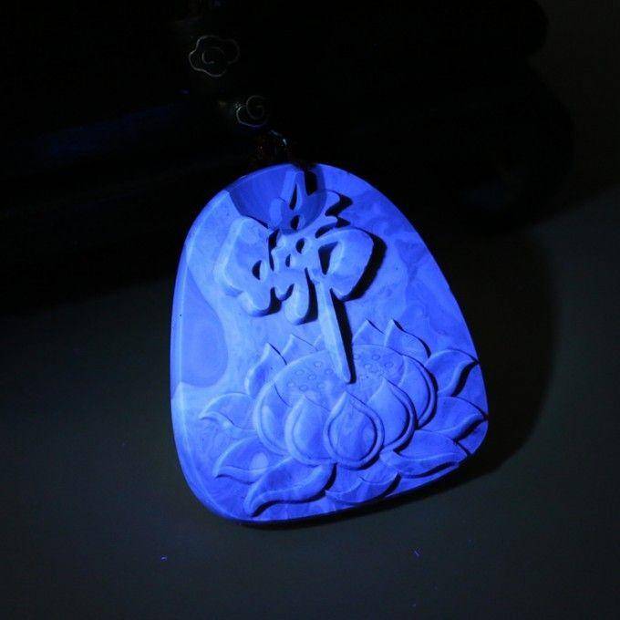 棕红缅甸琥珀佛字莲花吊坠 22KQ08图10