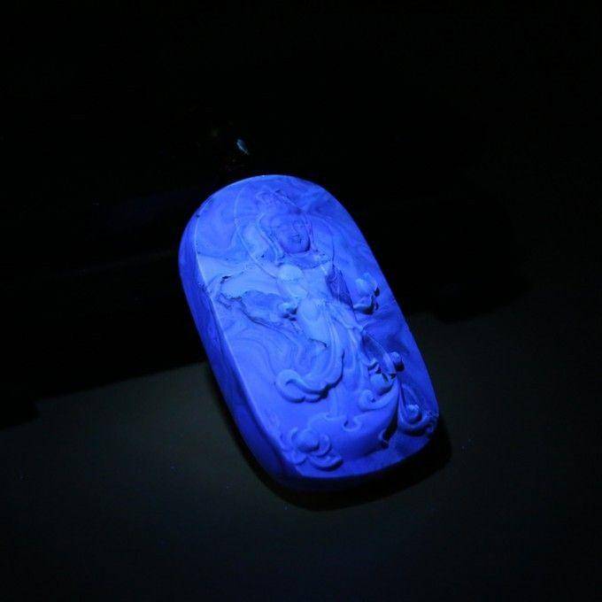 棕红缅甸琥珀南海观音吊坠 22KQ15图10
