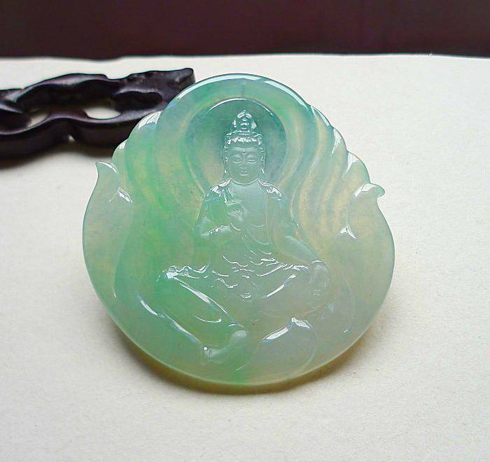 自然光实拍!天然A货冰种观音图4