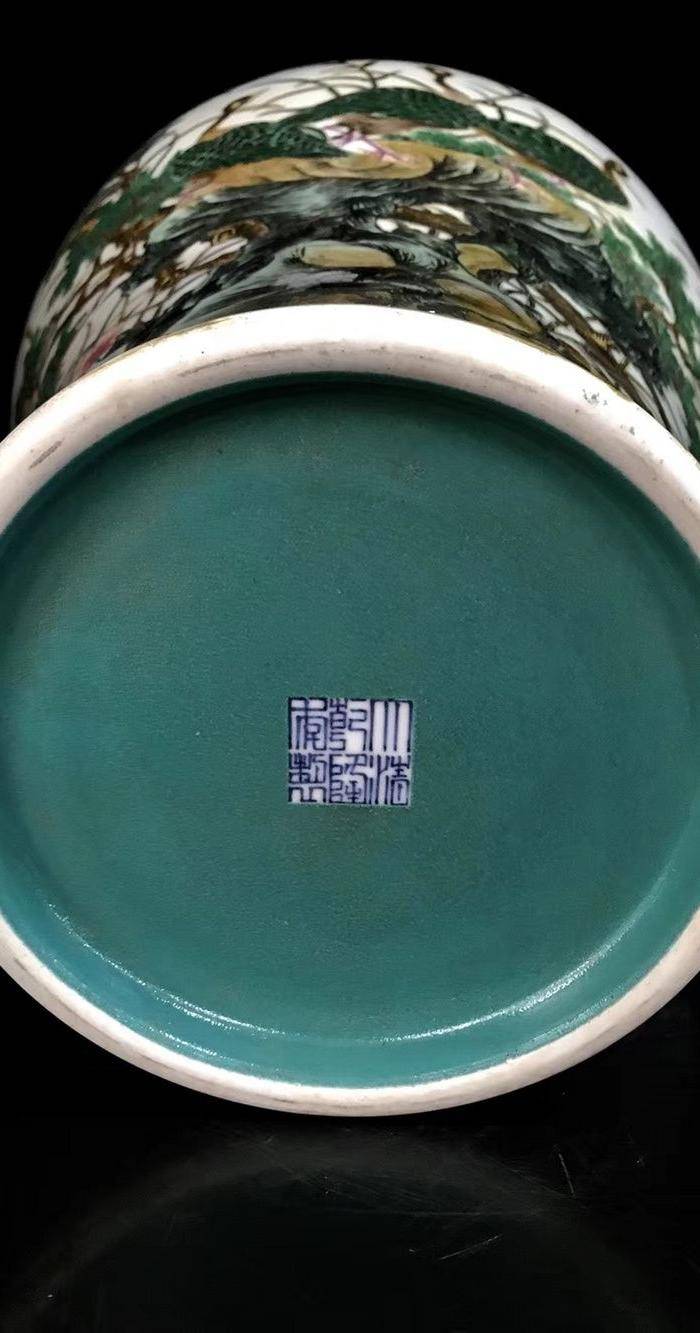精品本金珐琅彩芦雁纹梅瓶一对图9