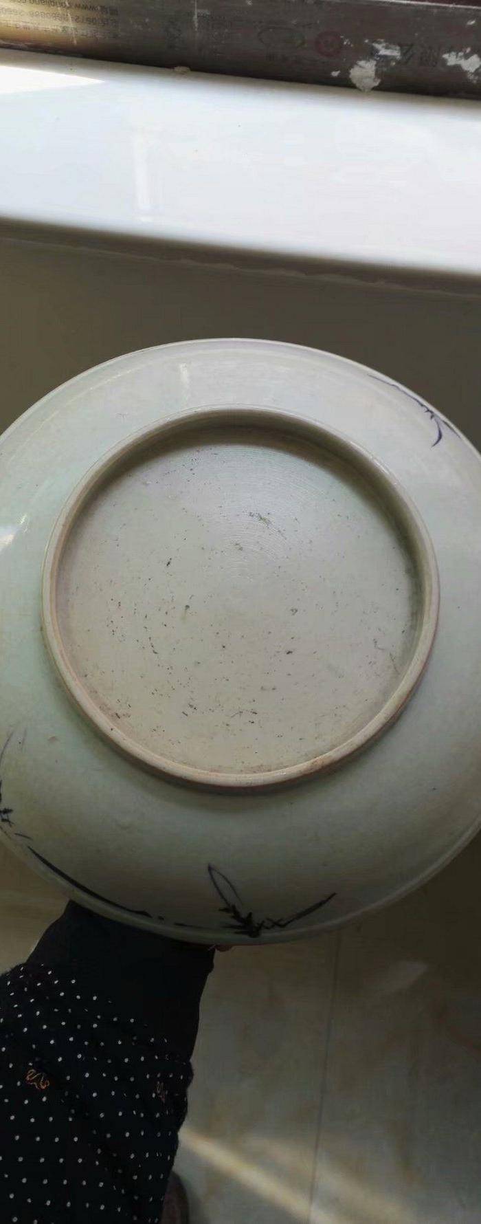 雍正 青花一路连升大盘图5