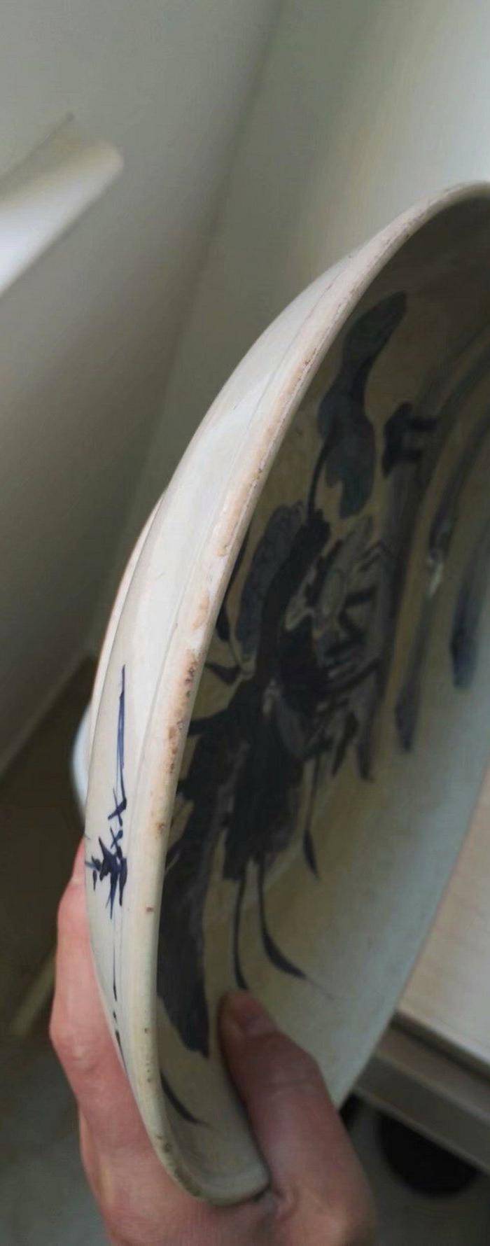 雍正 青花一路连升大盘图8