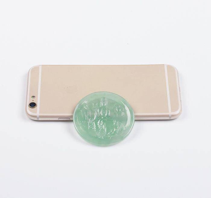 缅甸翡翠冰种晴底普贤菩萨24.01g图6
