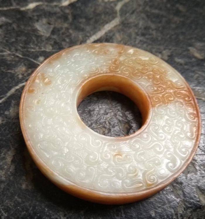 明代卷云纹玉璧图3