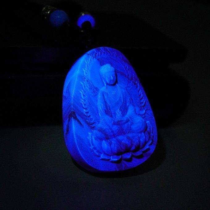 棕红缅甸琥珀大日如来吊坠 31KR11图10