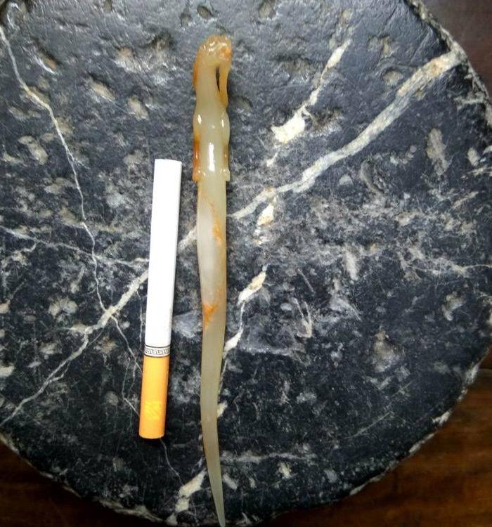 旧藏明代白玉龙簪图7