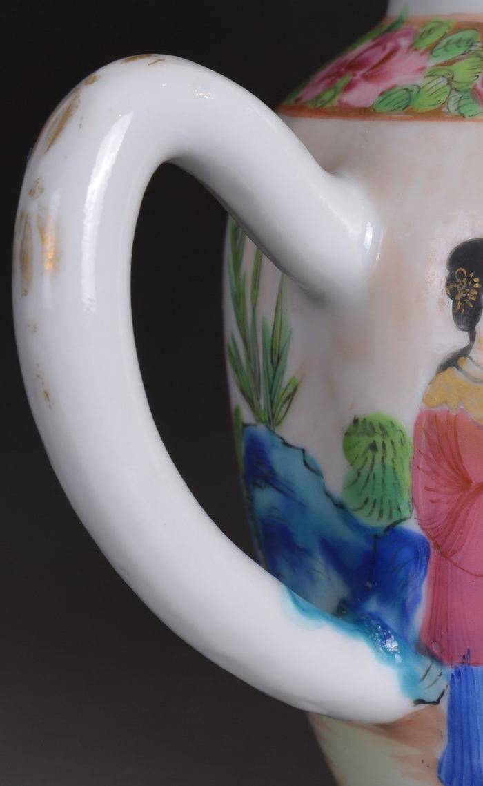 晚清 广彩 人物 茶壶图5