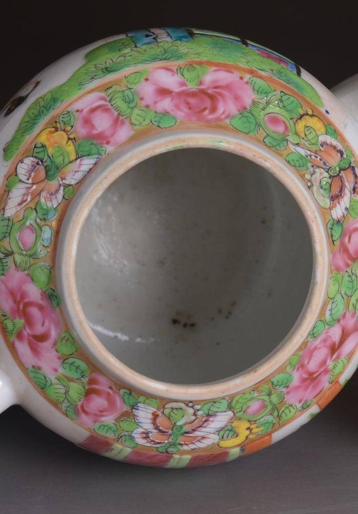 晚清 广彩 人物 茶壶图6