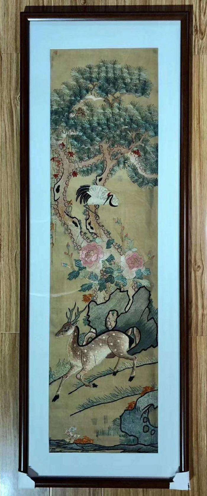 清代精品刺绣挂屏一组图7
