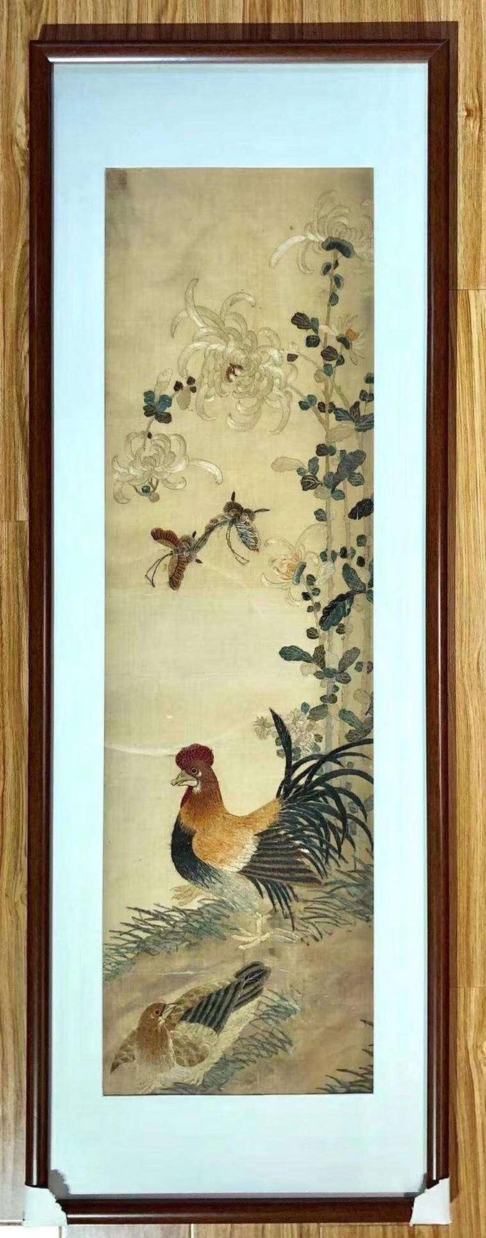 清代精品刺绣挂屏一组图8
