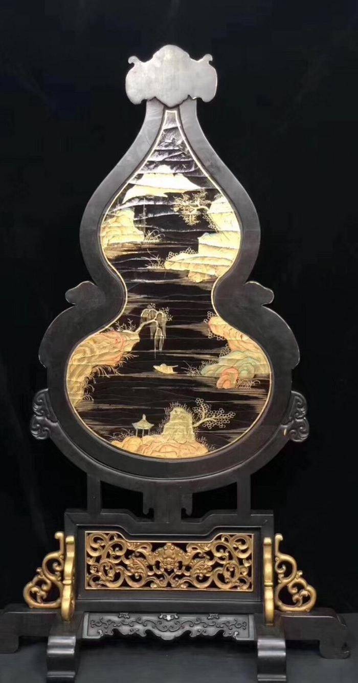 百宝嵌葫芦屏图4