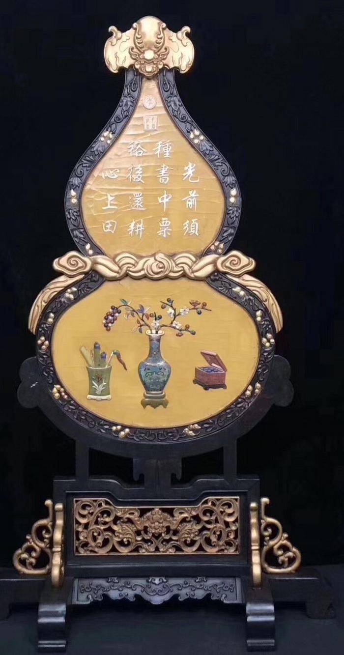 百宝嵌葫芦屏图9