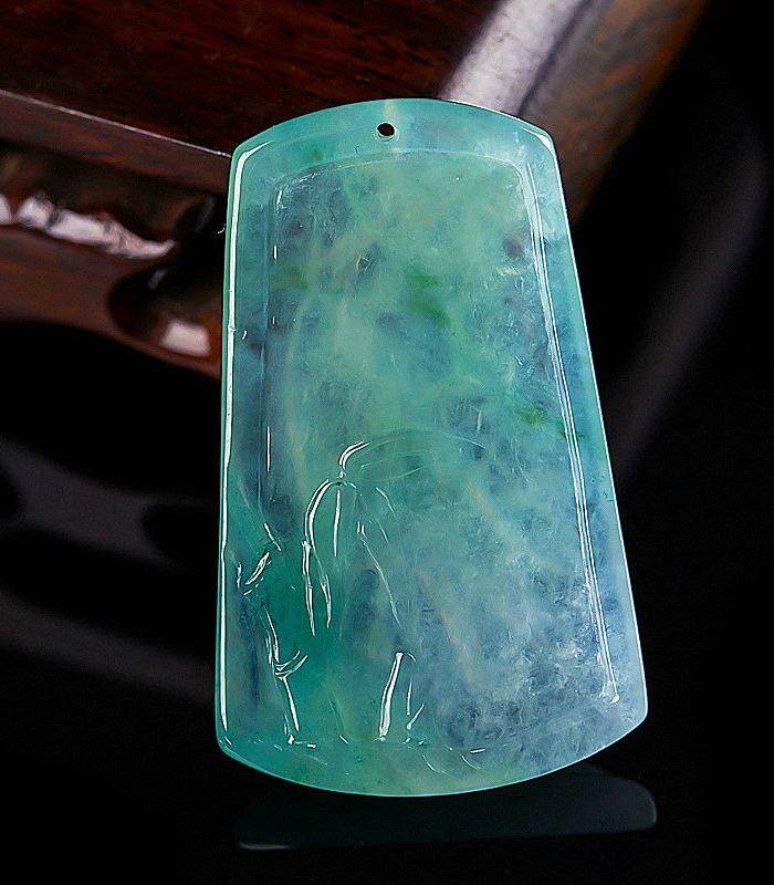 自然光实拍!天然A货种水好细腻喜竹报喜图5