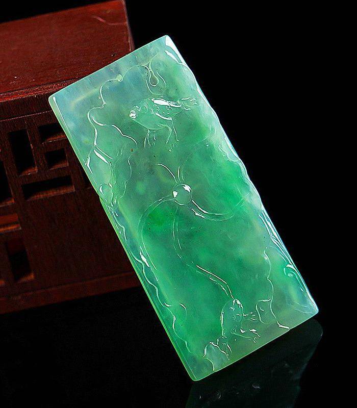 自然光实拍!天然A货种水好绿呱呱发财图8