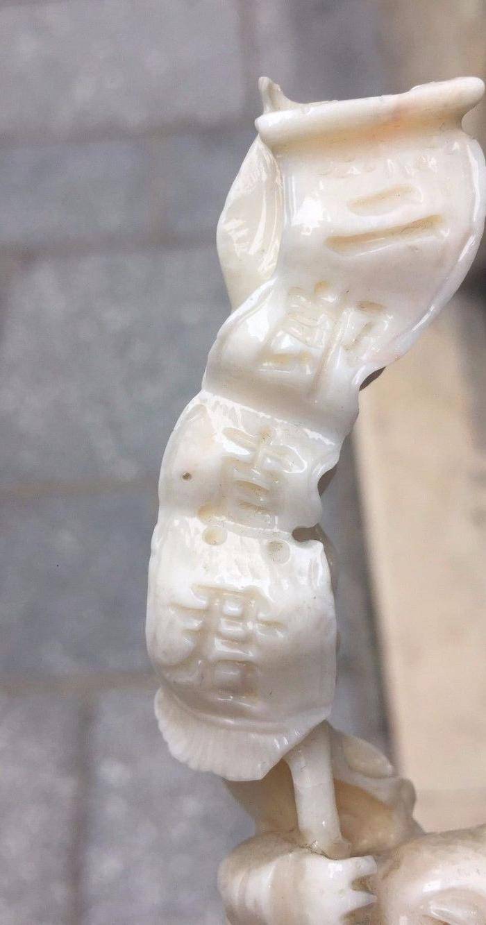 回流425克台湾白MOMO珊瑚二郎神摆件图2