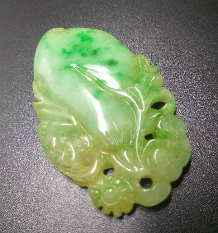 清翡翠 如意福瓜佩 保真图4