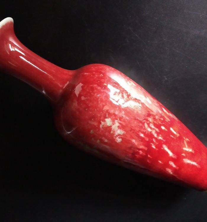 精品回流 豇豆红柳叶瓶图6