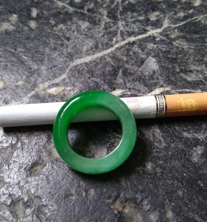 老翡翠玉指环 保真图5