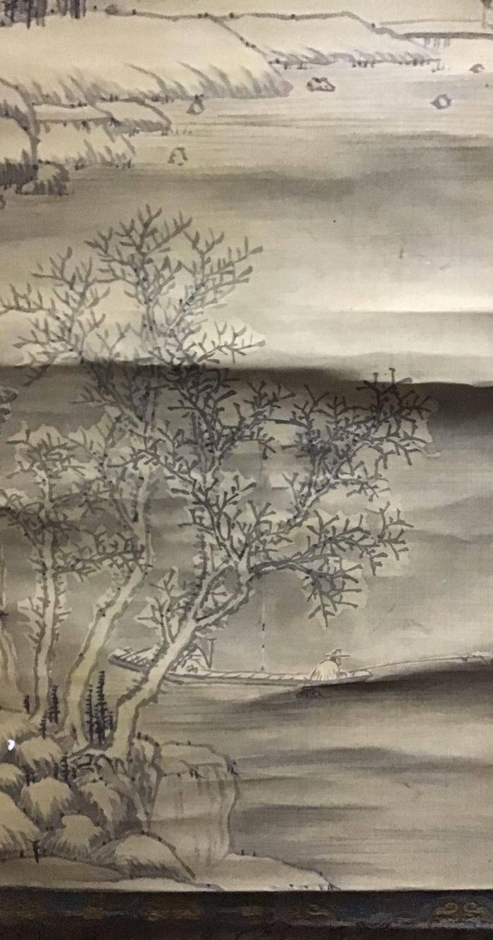 回流清中早期 绢本雪景图2