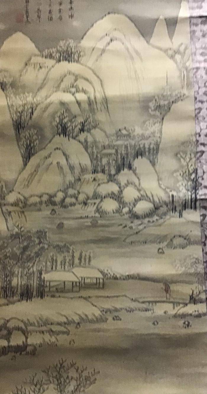 回流清中早期 绢本雪景图8