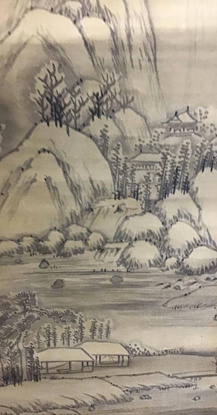 回流清中早期 绢本雪景图3