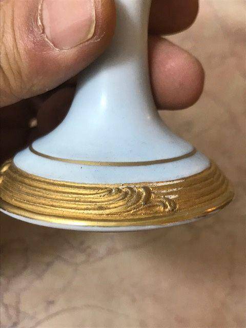 9002 欧洲回流粉彩天使高足碗图4