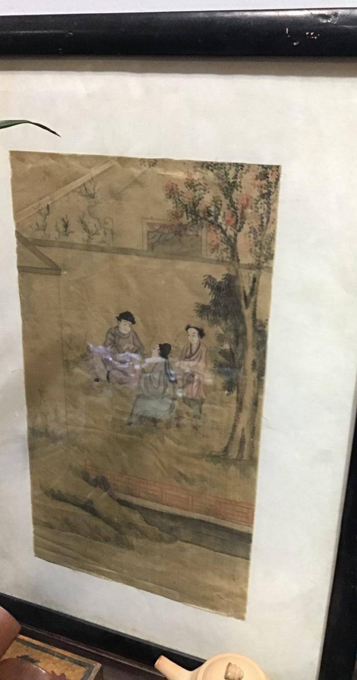 回流绢本西厢记人物图2